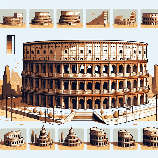 An animated image of the colosseum.
Single Game Texture. In-Game asset. 2d. Blank background. High contrast. No shadows.