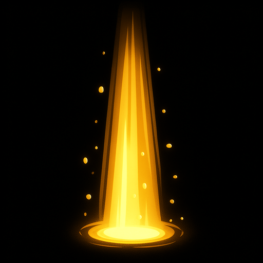 make a little beam of light.
In-Game asset.  2d.  High contrast.  No shadows