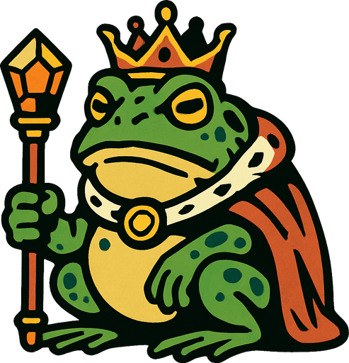 Kurbağa Lordu / Efsanevi Kurbağa.
In-Game asset.  2d.  High contrast.  No shadows
