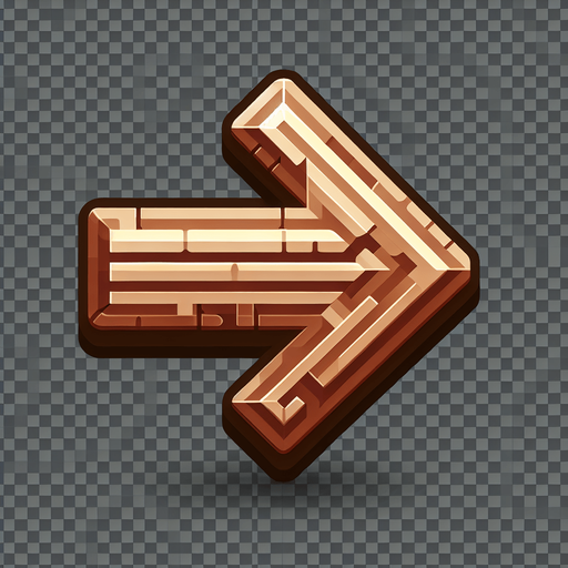 Left arrow icon.
Single Game Texture. In-Game asset. 2d. Blank background. High contrast. No shadows.