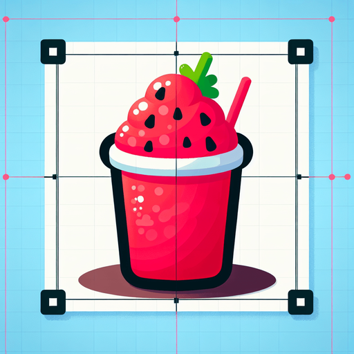 A nice glass of watermelon and strawberry slushice.
Single Game Texture. In-Game asset. 2d. Blank background. High contrast. No shadows.