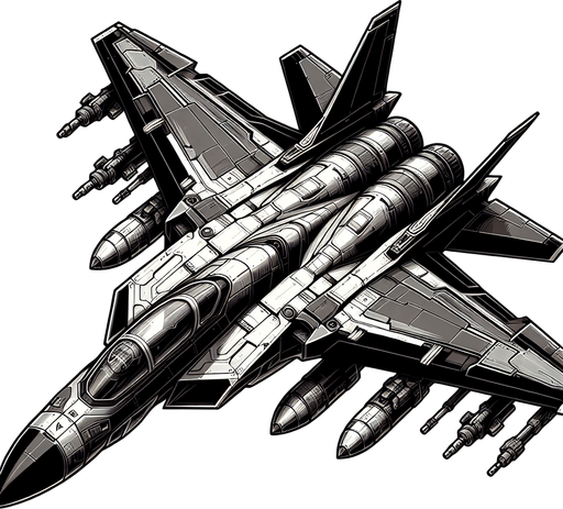 Fighter plane.
Single Game Texture. In-Game asset. 2d. Blank background. High contrast. No shadows.