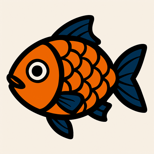 fish.
In-Game asset.  2d.  High contrast.  No shadows