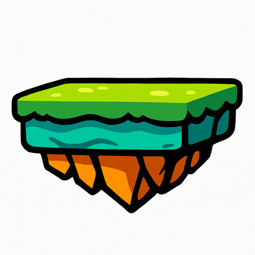 platform.
In-Game asset.  2d.  High contrast.  No shadows