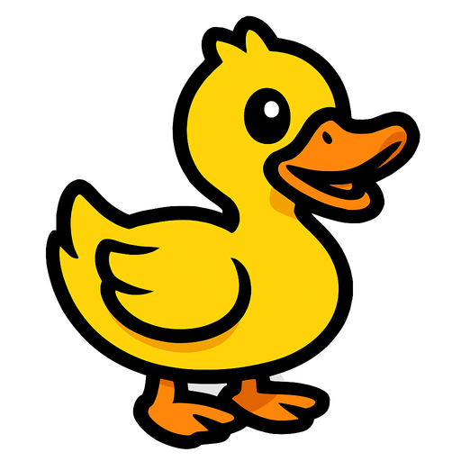 Duck.
In-Game asset.  2d.  High contrast.  No shadows