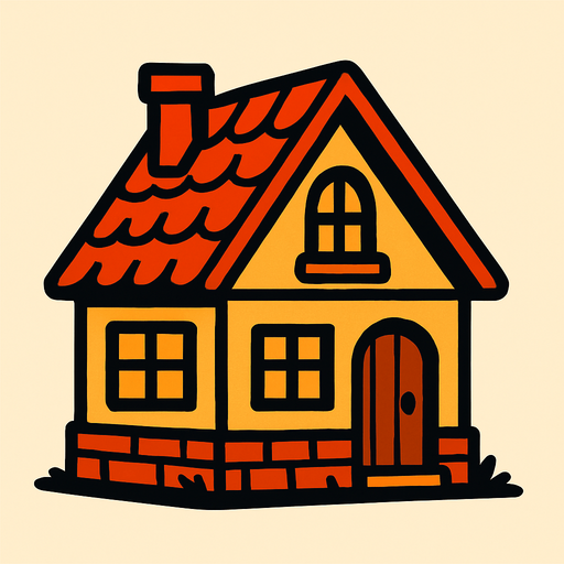 house.
In-Game asset.  2d.  High contrast.  No shadows