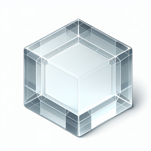 single simple empty white hexagon tile made with transparent gelly.
Front view. Modern game style