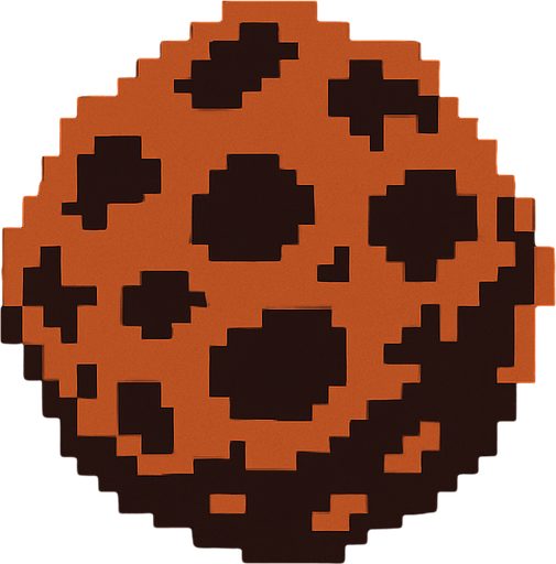 8bit asteroid.
In-Game asset.  2d.  High contrast.  No shadows
