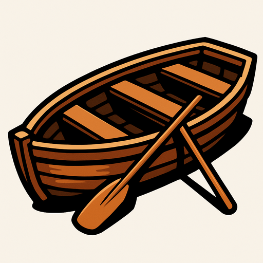 Boat.
In-Game asset.  High contrast.  No shadows. 2D