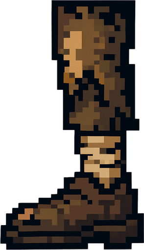 one homeless leg pixel.
In-Game asset.  2d.  High contrast.  No shadows