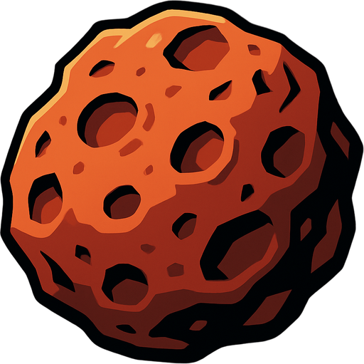 random asteroid stone.
In-Game asset.  2d.  High contrast.  No shadows