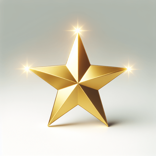 étoile dorée toute simple comme dans les commentaires d'un site web