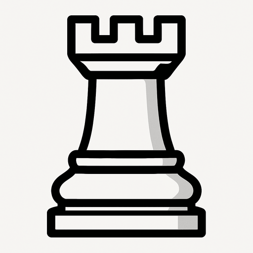 White Rook Chess.
In-Game asset.  2d.  High contrast.  No shadows