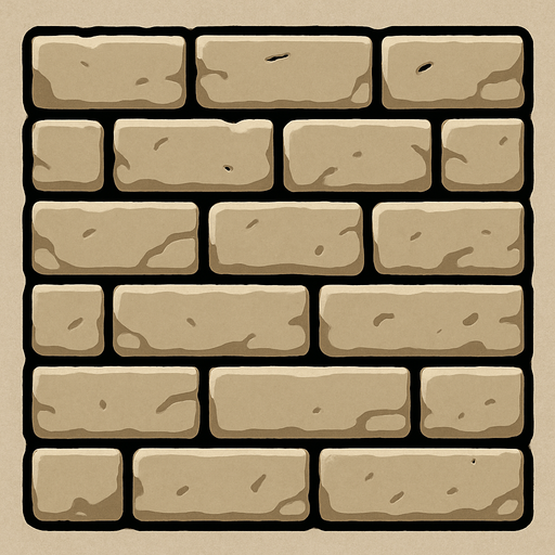 brick wall design stone color.
In-Game asset.  2d.  High contrast.  No shadows