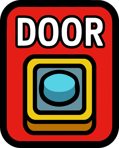 among us doorButton.
In-Game asset.  2d.  High contrast.  No shadows
