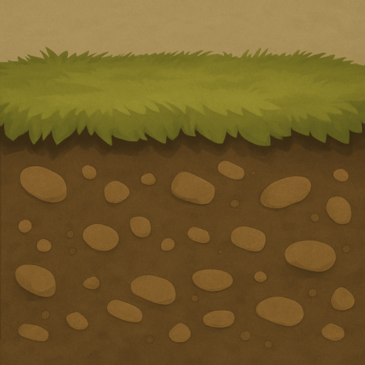 a piece of land and earth colored