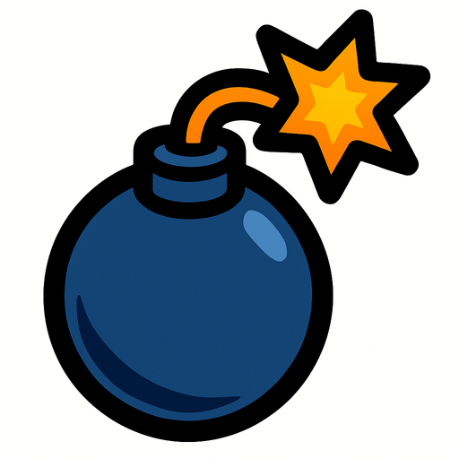 Bomb.
In-Game asset.  2d.  High contrast.  No shadows