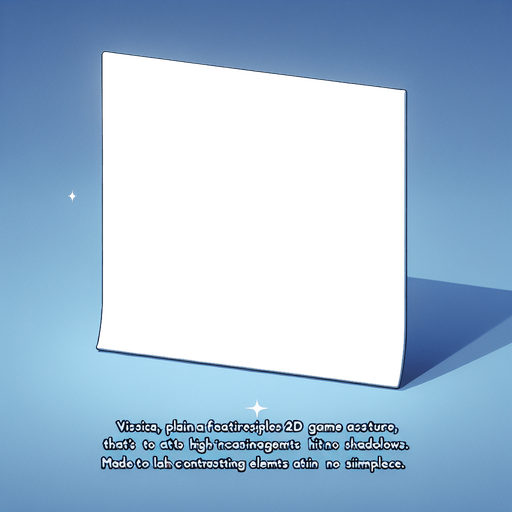 a wide white sheet of paper Single Game Texture. In-Game asset. 2d. Blank background. High contrast. No shadows.