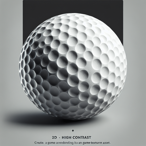 Balle de golf.
Single Game Texture. In-Game asset. 2d. Blank background. High contrast. No shadows.