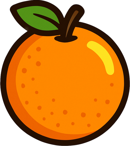make the orange.
In-Game asset.  2d.  High contrast.  No shadows