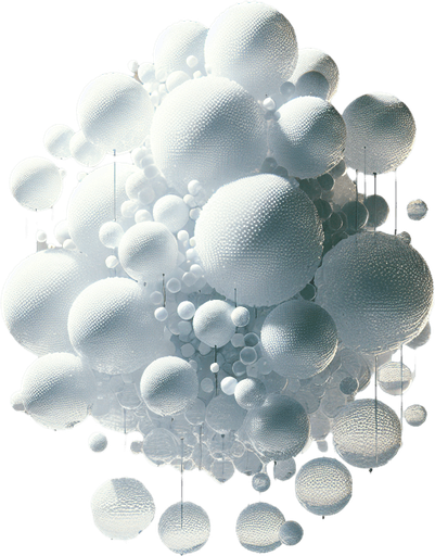 Ice spheres , Light, Blur, Imagination object, white..
Single Game Texture. In-Game asset. 2d. Blank background. High contrast. No shadows.