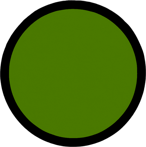 a circle with the color 0x4a8102.
In-Game asset.  2d.  High contrast.  No shadows