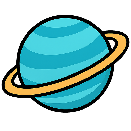 uranus planet.
In-Game asset.  2d.  High contrast.  No shadows