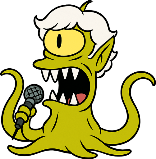 Make my character have cute white hair and make him hold a microphone