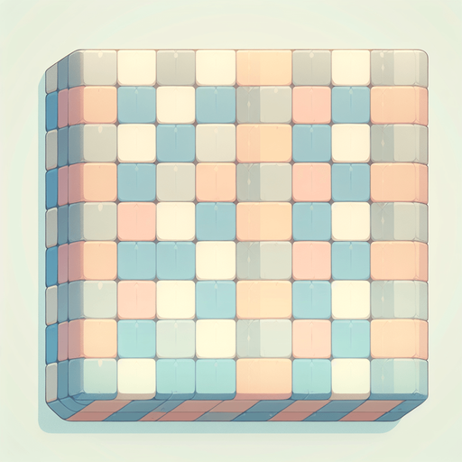 A checked pattern in nice soft pastel colors.
Single Game Texture. In-Game asset. 2d. Blank background. High contrast. No shadows.