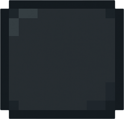 dark gray square 16*16 pixels pixel art..
In-Game asset.  2d.  High contrast.  No shadows
