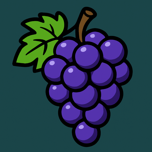 üzüm resmi.
In-Game asset.  2d.  High contrast.  No shadows