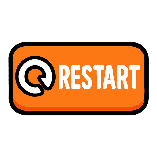 Restart button.
In-Game asset.  2d.  High contrast.  No shadows