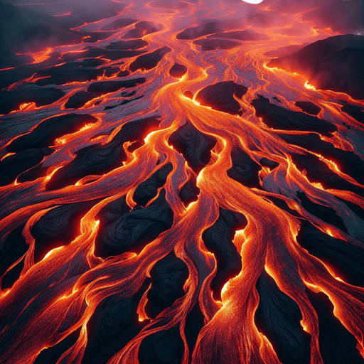 Lava texture, orange topdown gradient