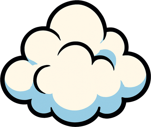 nubes animada.
In-Game asset.  2d.  High contrast.  No shadows