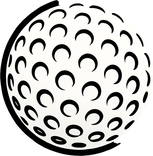 White Golf Ball.
In-Game asset.  2d.  High contrast.  No shadows