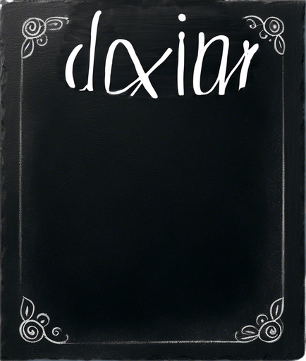 Word "ELIXIR" in chalk