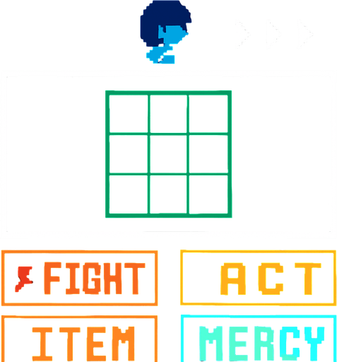 Battle Box for a Deltarune game.
In-Game asset.  2d.  High contrast.  No shadows