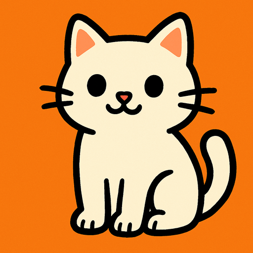 oturan tatlı beyz kedi.
In-Game asset.  2d.  High contrast.  No shadows