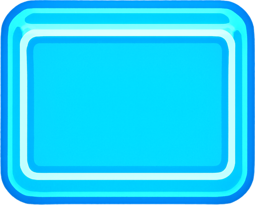 Baby blue neon rectangle block.
In-Game asset.  2d.  High contrast.  No shadows