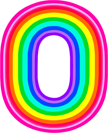 O.
In-Game asset.  2d.  High contrast.  No shadows. NEON. GÖKKUŞAĞI