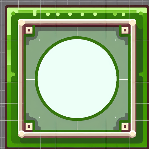 Single Game Texture, 50x50pix. In-Game asset. 2d. Blank background. High contrast. No shadows. Light green circle with border. Simple. No other objects.

Single Game Texture. In-Game asset. 2d. Blank background. High contrast. No shadows.