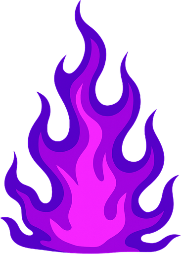 Mor ateş.
In-Game asset.  2d.  High contrast.  No shadows