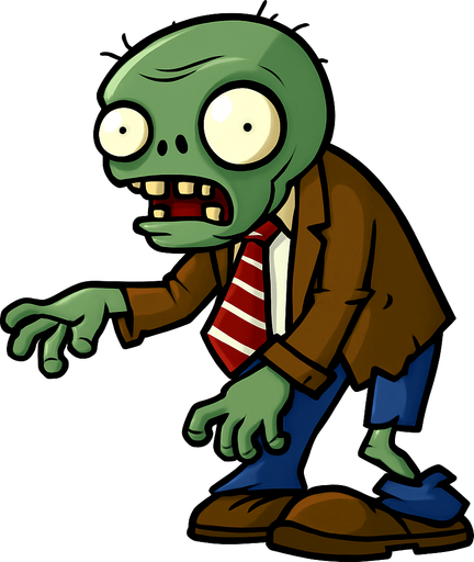 PLANT VS ZOMBİ DEKİ ZOMBİ.
In-Game asset.  2d.  High contrast.  No shadows