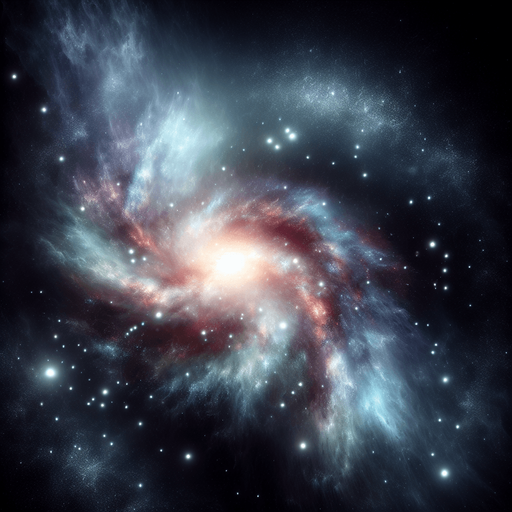 black background ethereal centered galaxy.