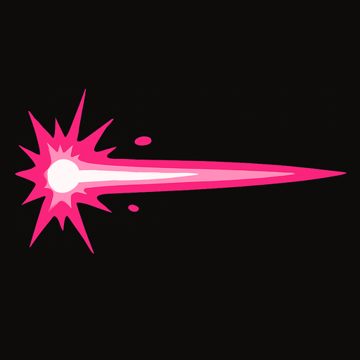 laser blast.
In-Game asset.  2d.  High contrast.  No shadows