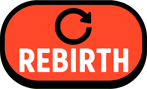 rebirth button.
In-Game asset.  2d.  High contrast.  No shadows