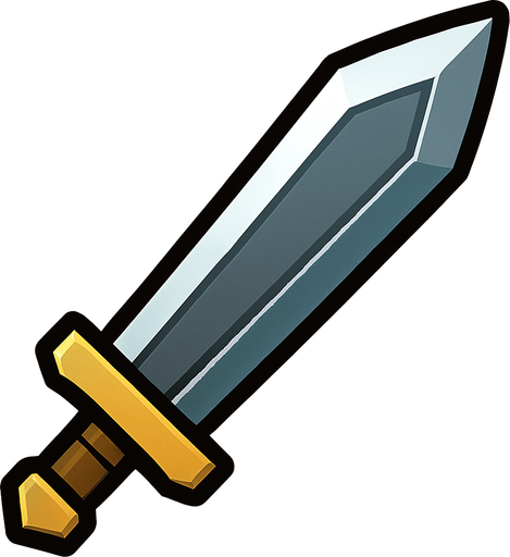 Sword blade.
In-Game asset.  2d.  High contrast.  No shadows