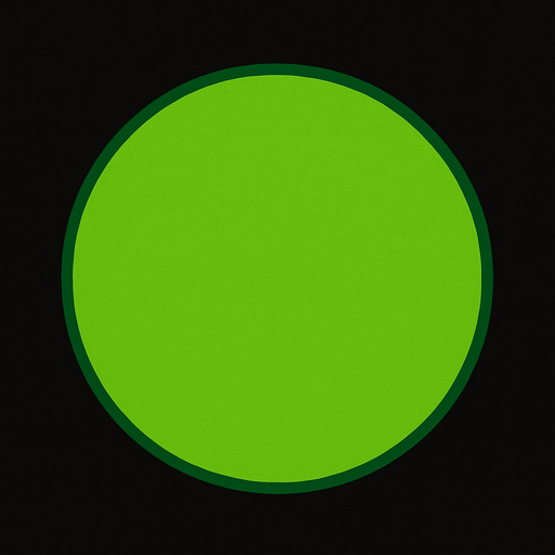 a circle green.
In-Game asset.  2d.  High contrast.  No shadows