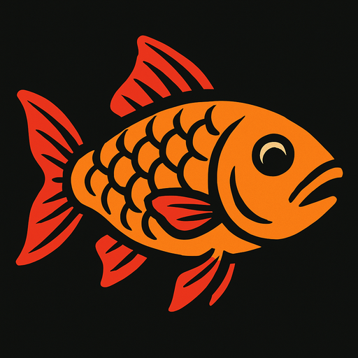 fish.
In-Game asset.  2d.  High contrast.  No shadows