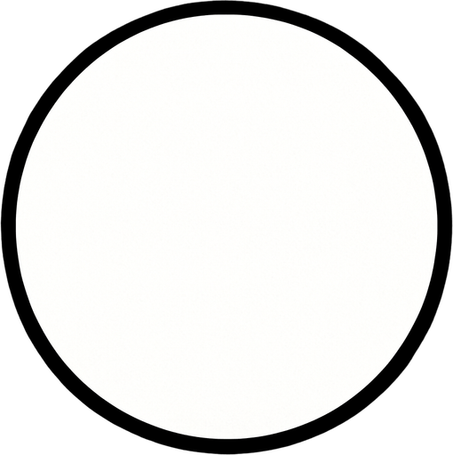white color circle.
In-Game asset.  2d.  High contrast.  No shadows